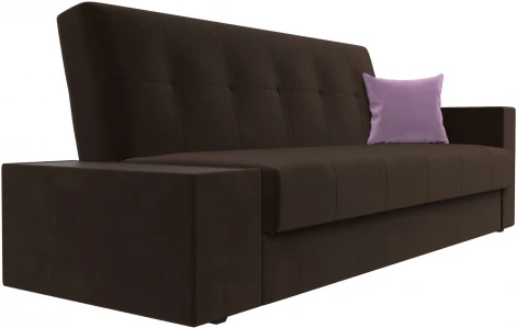 Диван-книжка Лига-020 стол слева (Коричневый,Сиреневый/Микровельвет) Лига Диванов арт.118507L