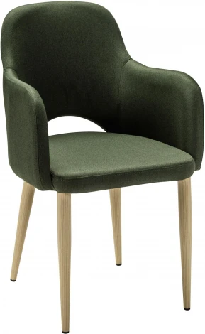 Кресло Ledger темно-зеленый/нат.дуб R-Home арт.410124121h_Dark_Green_н.дуб