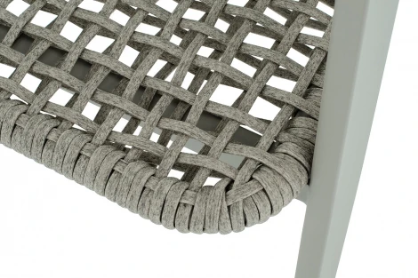 "Амстердам" стул плетеный из роупа, каркас алюминий, роуп серый круглый 4SIS арт.УТ-00009515