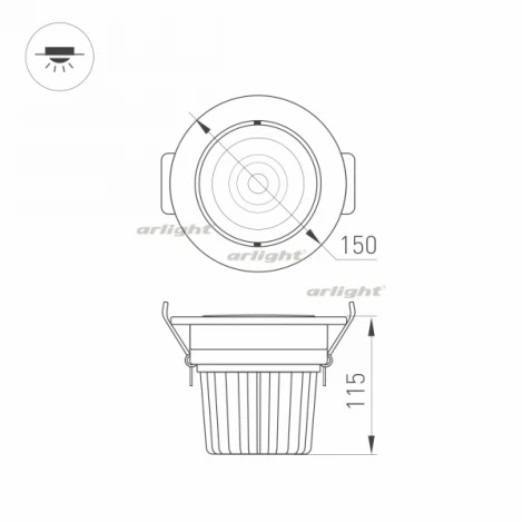Встраиваемый точечный светильник Arlight LTD 016586