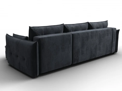 Диван угловой Лига-100 НПБ угол универсальный (ДСП,Фанера/Пластик/Велюр/Темно-серый) Лига Диванов 133667