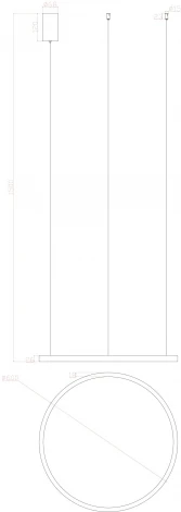 Подвесной светильник Arte Lamp Smooth A2223SP-1PB (LED, 220V, на тросе, кольцо)