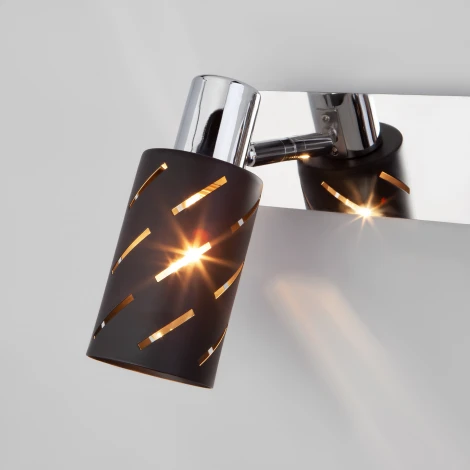 Спот Eurosvet Fente 20090/3 черный/хром (220V, выключатель)