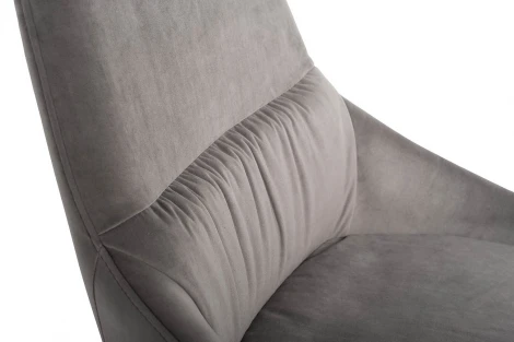 30C-1185 GRE Стул велюр серый на метал.основании 55*62*94см Garda Decor