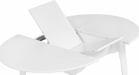 Стол деревянный Woodville Распи круглый 90(120)х90х76 белый арт.615269