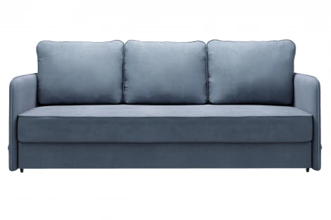 Диван тканевый прямой синий D1 Слим AAA4008022 Velutto 48
