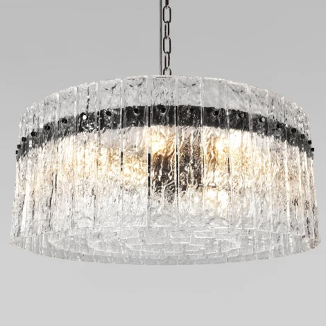 Подвесная люстра Loft It Nevada 10297/600 Pearl black (220V, хрусталь, на цепи, круглые)