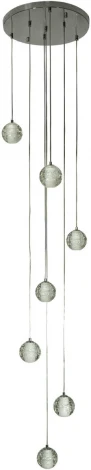 Подвесной светильник Loft It Rain 10112/7 (220V, хрусталь, на проводе, шарики)
