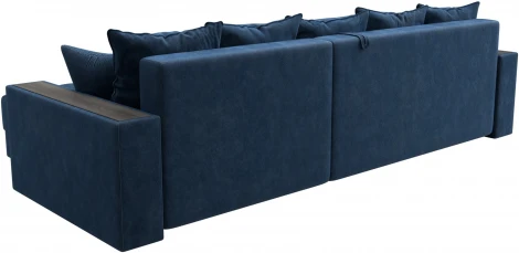 Диван угловой с декором и полкой Лига-050 НПБ Лига Диванов (Велюр) арт.128600