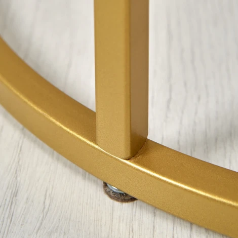 Стол журнальный МеталлАрт М001 черный мрамор/золото Mebelik 009484