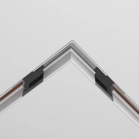 Коннектор угловой Exility встраиваемый белый Maytoni Accessories for tracks TRACL034-42W-R