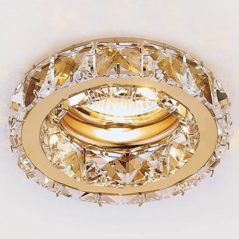 Встраиваемый точечный светильник Ambrella K112 CL/G (220V)