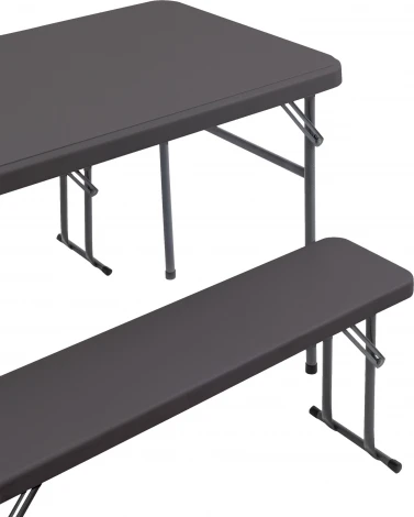 Комплект стола и двух скамеек Кейт коричневый, Stool Group