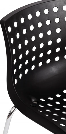 Обеденный стул Tetchair SKALBERG (Металл,Пластик/Черный,Хром)