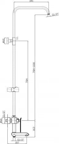 Душевая стойка Rush ST4235-20