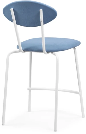 Полубарный стул Woodville Коумо катания дасти блю / белый матовый 516476
