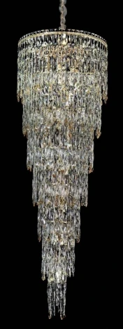 Подвесная люстра каскадная Fluorite The Empress FL1061-32P (220V, хрусталь, на цепи)