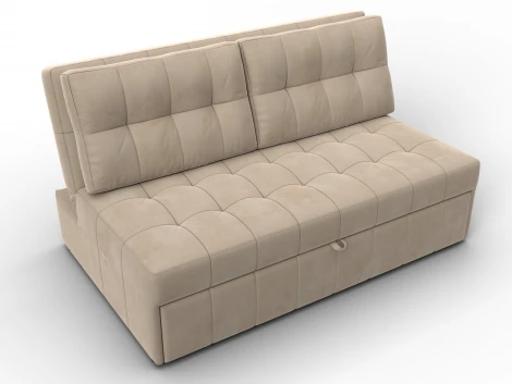 Диван прямой Лига-107 (140) (ЛДСП,Брус,Фанера,Велюр/Бежевый) Лига Диванов 134906