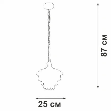 Подвесная люстра V5826-1/1 Vitaluce (220V, на цепи)