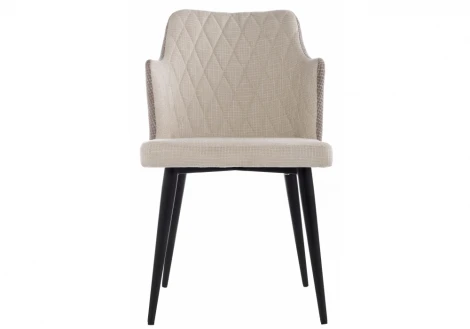 Обеденный стул Woodville Velen dark brown / beige fabric 11450