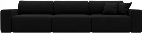 Диван прямой Лига-036 НПБ Классик Лонг (Черный/Микровельвет) Лига Диванов арт.121314