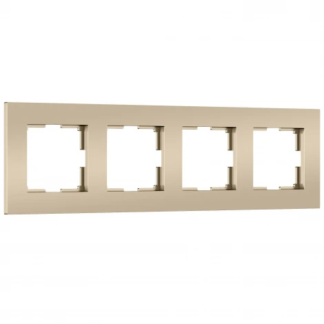 Рамка на 4 поста Slab (шампань софт) Werkel W0042911 (a071627)