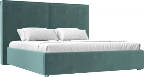 Кровать интерьерная Аура 180 (Бирюзовый/Велюр) Лига Диванов арт.120525