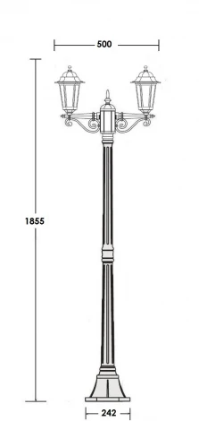 Наземный фонарь Oasis Light PETERSBURG S 79808SA Bl (220V, фонарь, IP44)