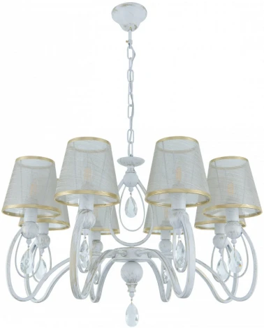 Подвесная люстра Arte Milano AM347203 347203/8 WT+G (220V, подвески, на цепи)