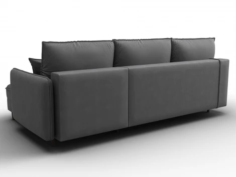 Диван угловой Лига-064 НПБ угол универсальный (ДСП/Дерево/Замша/Серый) Лига Диванов 129638