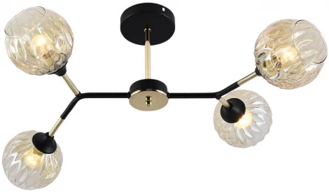 Потолочная люстра на штанге Seven Fires Aelin SF3367/4C-BK-FGD-AM