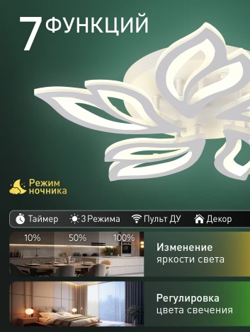 Потолочная люстра светодиодная Natali Kovaltseva Sand Ii LED SMART 84020