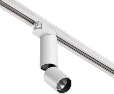 Светильник трековый однофазный трехжильный Novotech Tubo 359318 белый LED 5W 220V 3000K 600Лм (круглые)