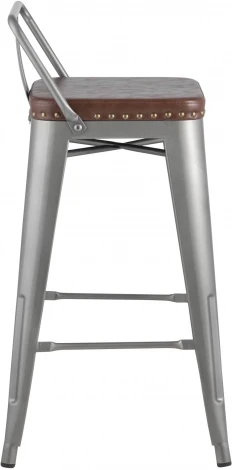 Стул полубарный Stool Group TOLIX SOFT серебристый УТ000001291