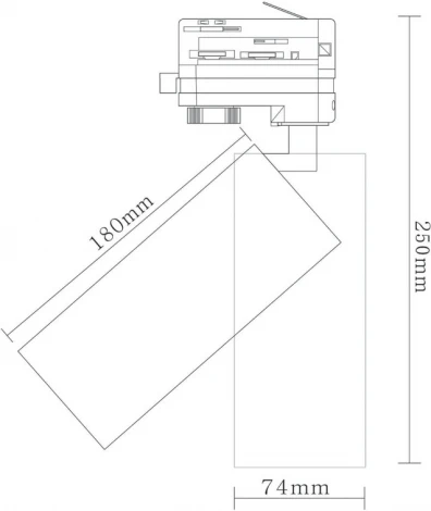 Трековый светильник трехфазный 220V 30W Donolux Rollo DL18895R30W1W Track