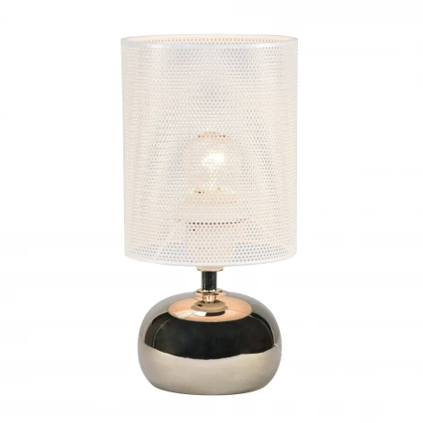 Настольная лампа Серебристый/Белый Uniel UML-B307 E14 SILVER/WHITE