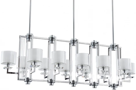 Потолочная люстра на штанге Newport 4400 4408+4/S chrome (220V)