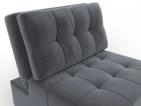 Кресло-кровать Лига-107 (80) (ЛДСП,Брус,Фанера,Велюр/Серый) Лига Диванов 134898