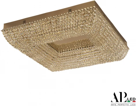 Потолочная люстра светодиодная APL LED Sicilia SH603.2.60.A.Gd.3000 (220V, хрусталь)