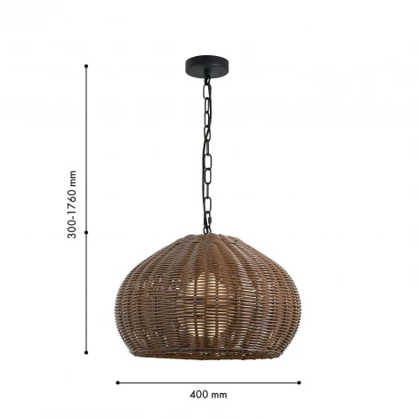 Подвесной светильник Favourite Wicker 4883-1P 1xE27x40W IP44