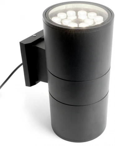 Архитектурная подсветка Feron Корфу 48359 DH0712, 2*18W, 2700Lm, 2700K, черный Бостон (LED, 220V, круглые, IP54)