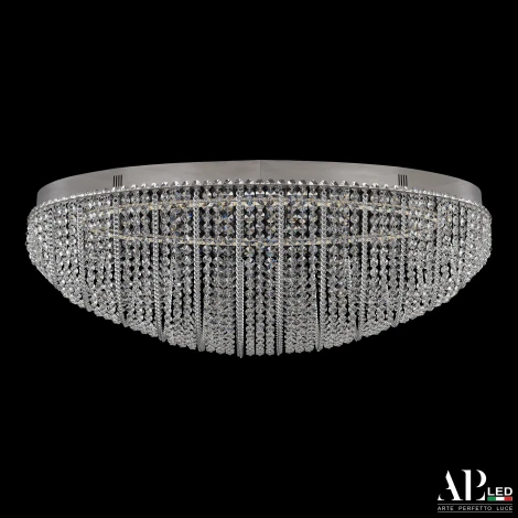 Потолочная люстра светодиодная APL LED Sicilia SH508.2.80.M.Ni.4000 (220V, хрусталь, круглые)