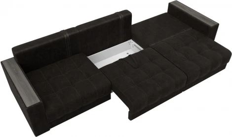 Диван прямой с декором Лига-049 НПБ Лонг Лига Диванов (Велюр) арт.128431