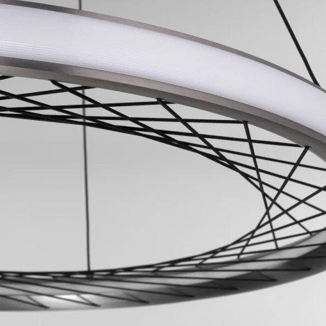 Подвесной светодиодный светильник Eurosvet Parafe 40024/1 LED серый (220V, на тросе, круглые)