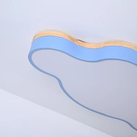 Потолочный светильник Wi-Fi Cloud Eco D83 Blue By ImperiumLoft Cloud-Eco01 (для детской, LED, 220V, голосовое управление, умный дом - Алиса, тучи)