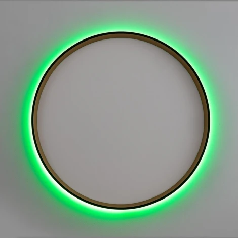 Настенно-потолочный светодиодный светильник IP40 Citilux Etalon CL750401R Черный+Золото с пультом и RGB подсветкой