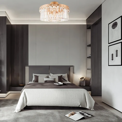 Потолочная люстра хрустальная на штанге Arte Milano Sorrento-8909 378909/6/50/490 GD (220V)