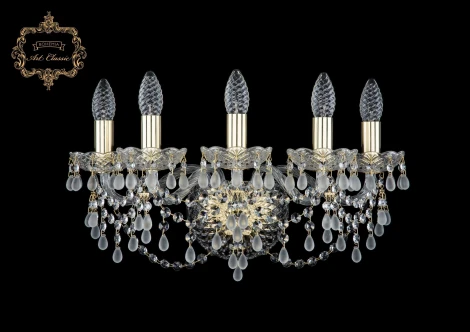Бра Art Classic 10.24 10.24.5.165.Gd.V0300 (220V, хрусталь, подвески, подсвечник, свеча)