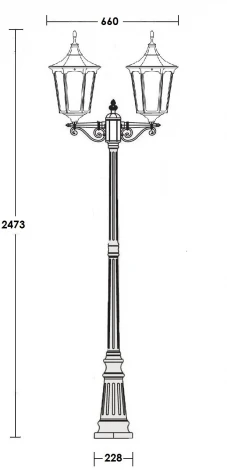 Наземный фонарь Oasis Light ALBORG L 79709LA Bl (220V, фонарь, IP44)
