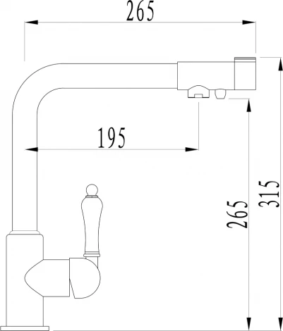 Смеситель Zorg Sanitary ZR 320 YF-33 BR для кухонной мойки